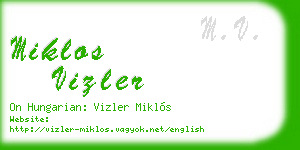 miklos vizler business card